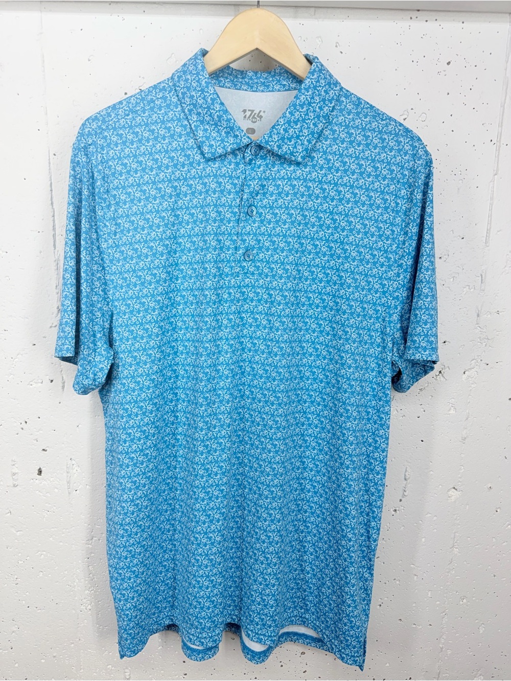 1764 Golf Men’s Large Signature Gear Up Turquoise Golf Polo Short Sleeve Shirt